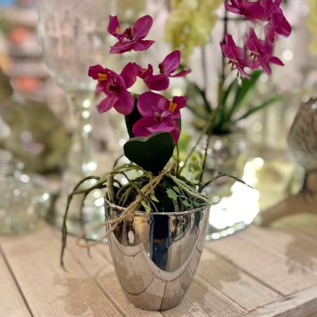 Blumenübertopf Argent silber