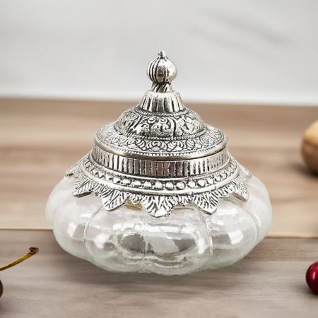 Bonbonbiere Iride transparent/silber
