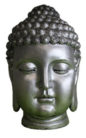 Buddhakopf in silber