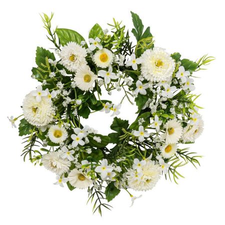 Dekokranz Bellis weiß