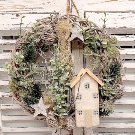 Dekokranz 'Holzhaus'