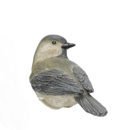 Dekovogel grau/grün für Topfrand