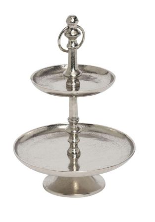 Etagere 2-stufig silber