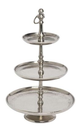 Etagere 3-stufig silber