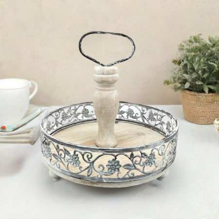 Etagere Bloom weiß/grau (1-stufig)