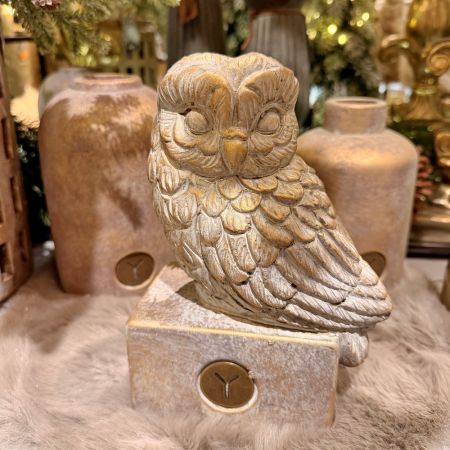 Eulenfigur auf Sockel Jewel