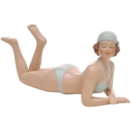 Frau CrivA im Bikini blau