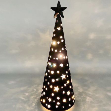 Glaskegel, Weihnachtsbaum mit Sternmotiv