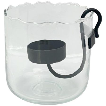 Glaswindlicht Verre inklusive Teelichthalter 