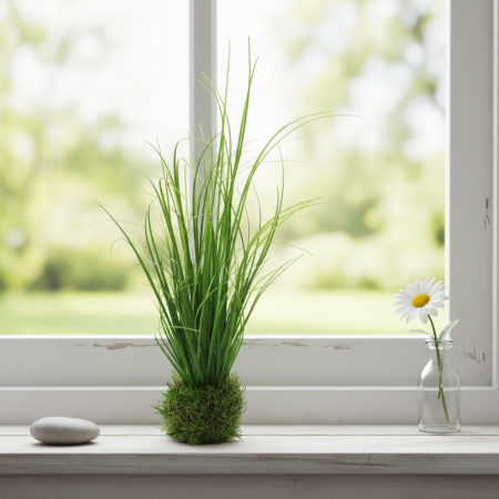 Gras im Ballen grün