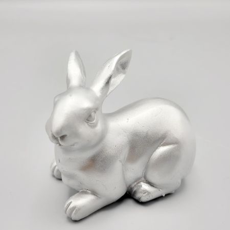 Hase Argent liegend silber