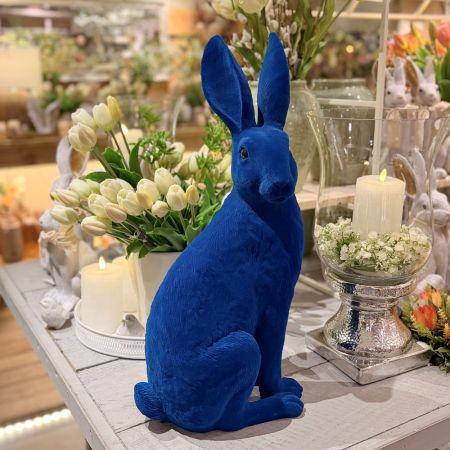 Hase TroupeR blau mit Samtbeschichtung
