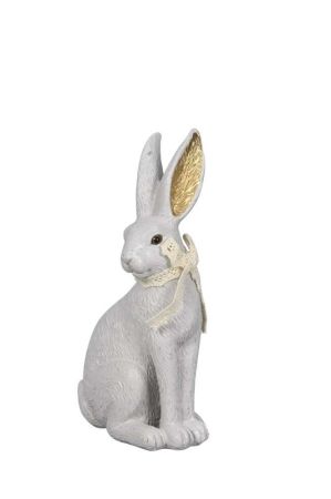 Hase grau mit Schleife