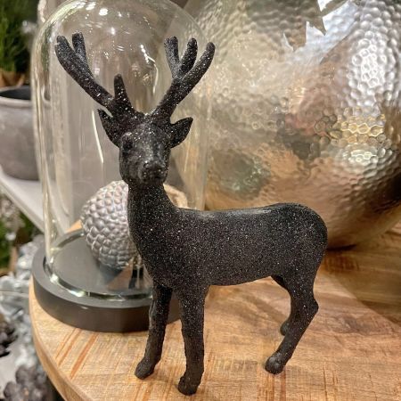 Hirsch schwarz mit Glitter