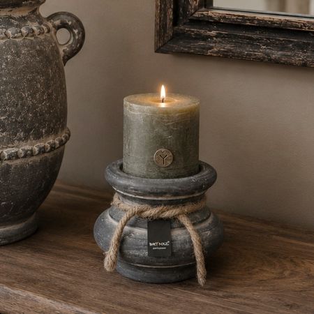 Kerzenständer mit Kordel Ancient Clay