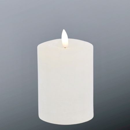 LED-Echtwachskerze creme mit Timer 