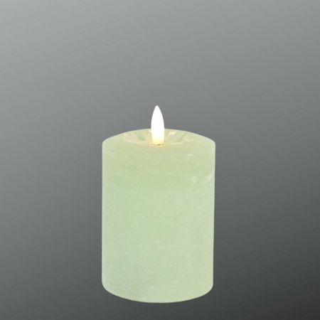 LED-Echtwachskerze mit Timer mintgrün
