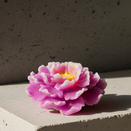 LED-Kerze Crysantheme violett