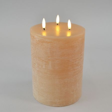 LED-Kerze kaffee mit 3 Dochten