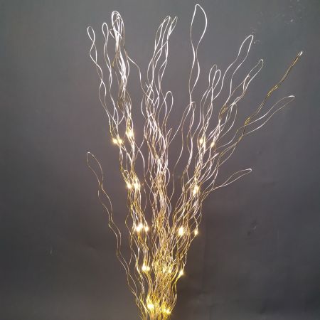 LED Lichterbusch, gold/ silber 36 LED´s