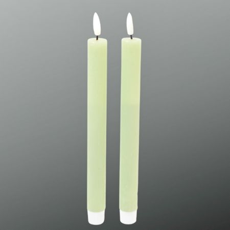 LED-Stabkerze hellgrün 2er Set