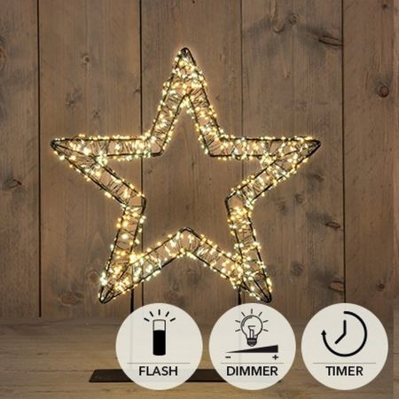 LED Stern mit 800 LED´s auf Standfuß warmweiß