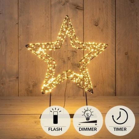 LED Stern mit 800 LED´s classic warm auf Standfuß 