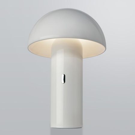 LED Tischleuchte Svamp weiß Pilzform mit Akku