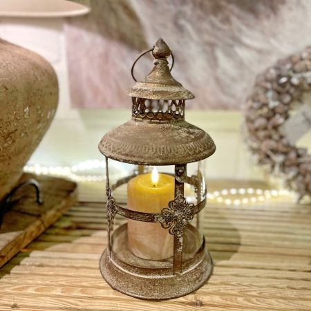 Laterne Art Ferro antik-Gold