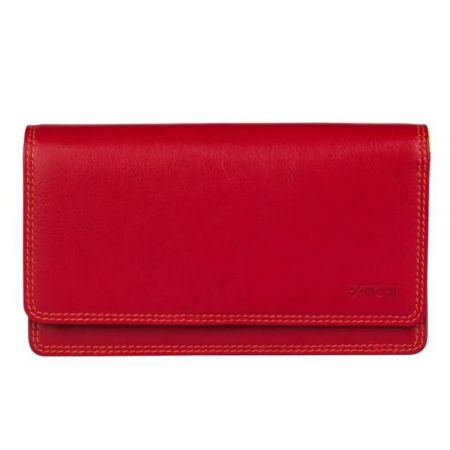 Ledergeldbörse Patchi rot/bunt