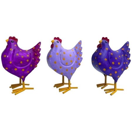 Metallhuhn helllila gepunktet