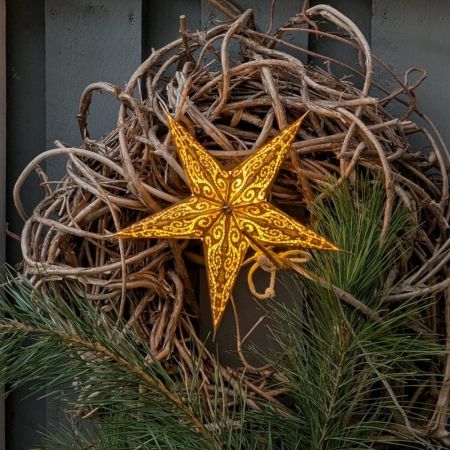 Mini Stern Mandala gold/glitter (5 Zacken)