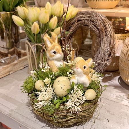 Ostergesteck mit Hasen & Dekoeiern