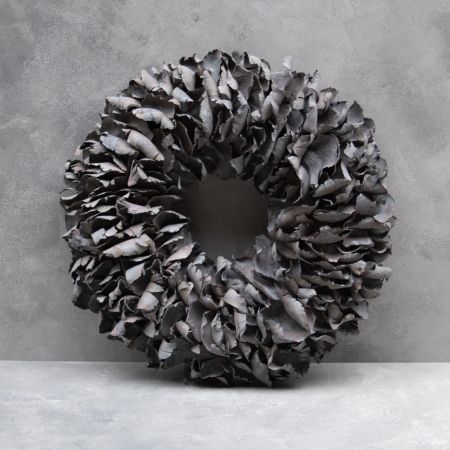 Palmblätter Kranz dark-grey wash