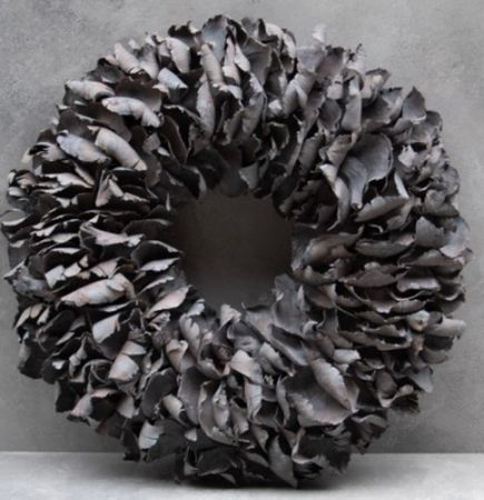 Palmblätter Kranz dark grey-wash