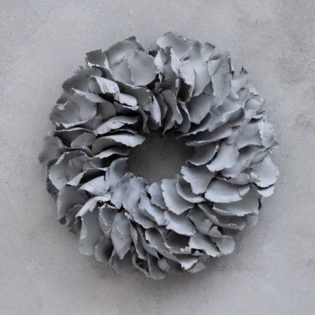 Palmblätter Kranz grey mist 