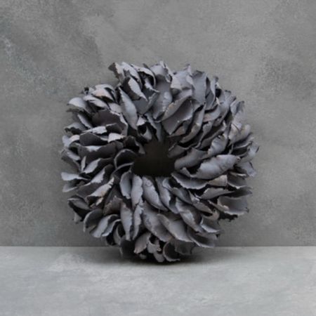 Palmblätter Kranz grey smoke