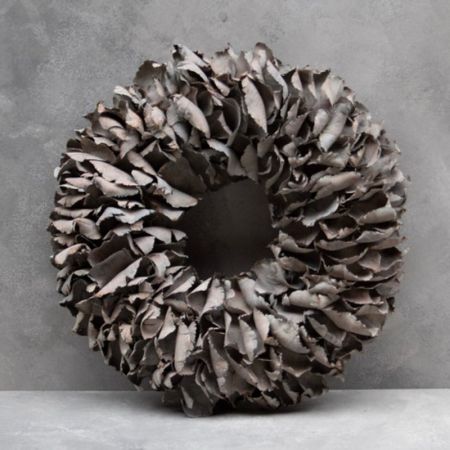 Palmblätter Kranz grey-wash