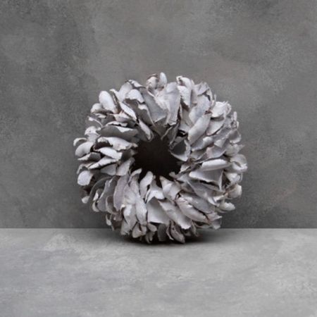 Palmblätter Kranz weiß