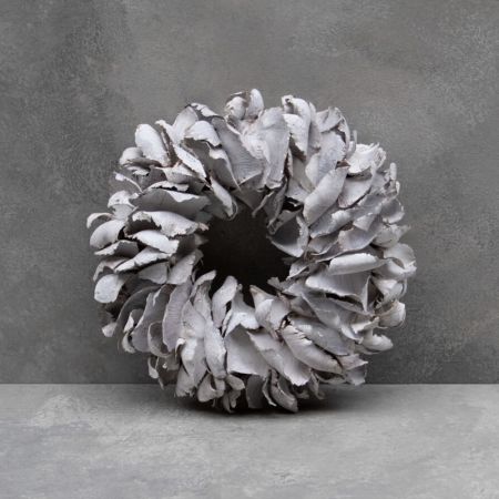 Palmblätter Kranz weiß