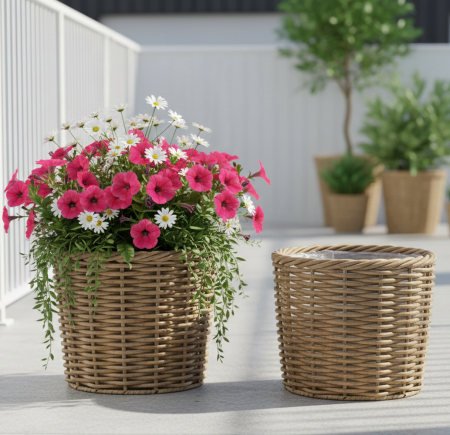 Pflanzkorb 'Cubi' rund 