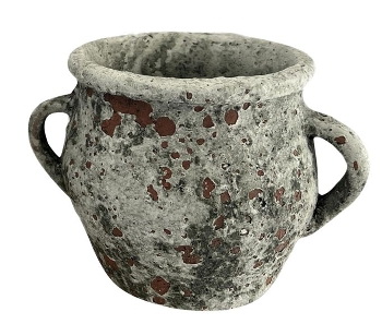 Pflanztopf MOOLA creme/grau