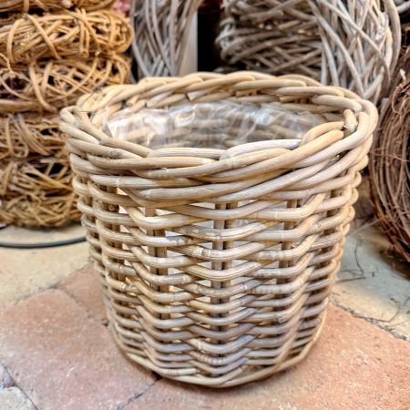 Rattankorb rund natur