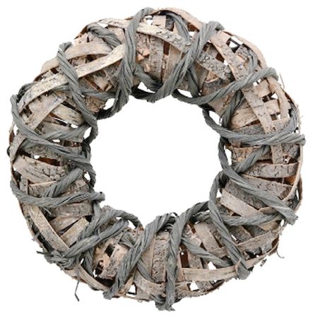 Rattankranz Willow grau