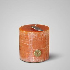 Rustic Kerze orange