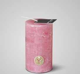 Rustic Kerze rosa