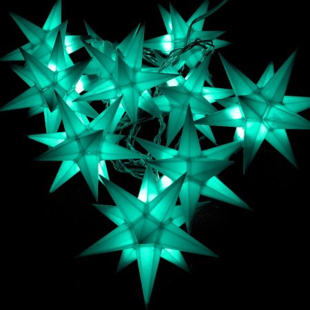 STAR LED Lichterkette türkis mit Timer