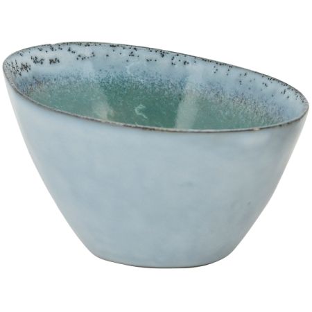 Schale Oval WAN Stoneware grün-blau