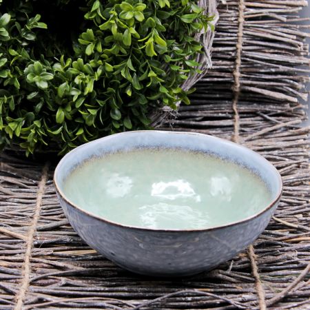 Schale groß WAN Stoneware grün-blau