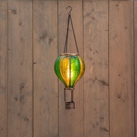 Solar Ballon grün mit Flammeneffekt (20 LED´s)